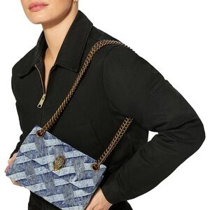 New Blue Woven Chain Strap Bag